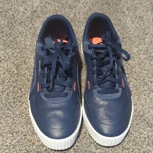 Puma Navy and Orange Men's Sneakers